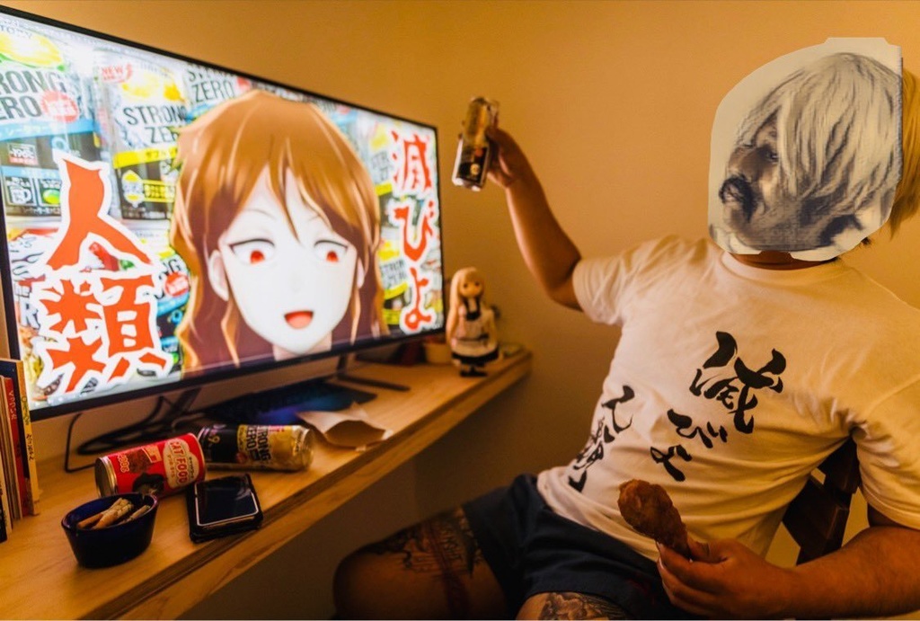 今酒ハクノ公式「滅びよ人類」Tシャツ