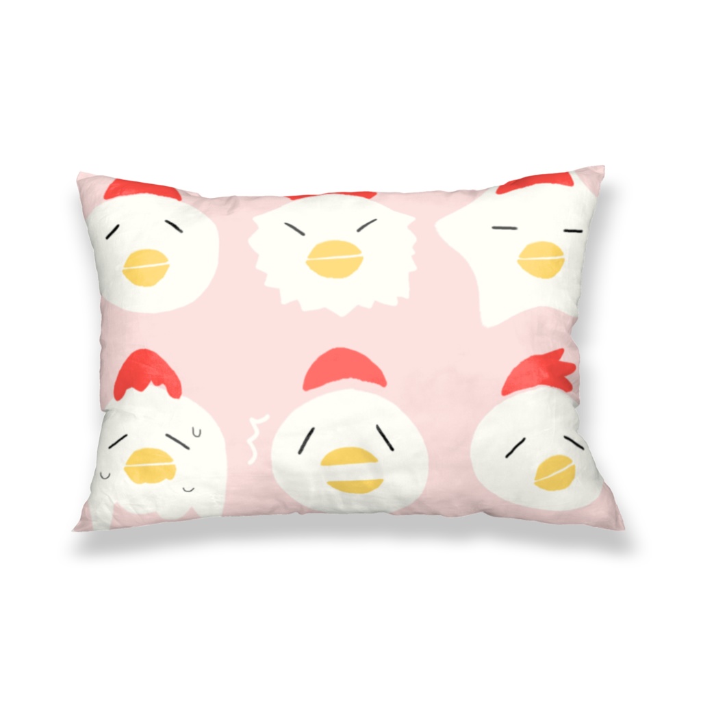 にわとり枕カバー(桜ピンク)