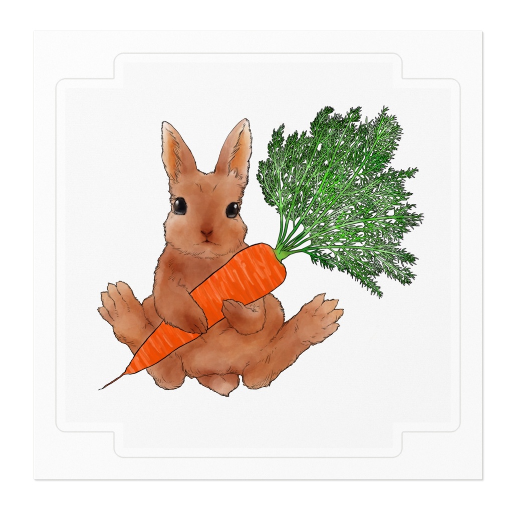 ウサギのステッカー