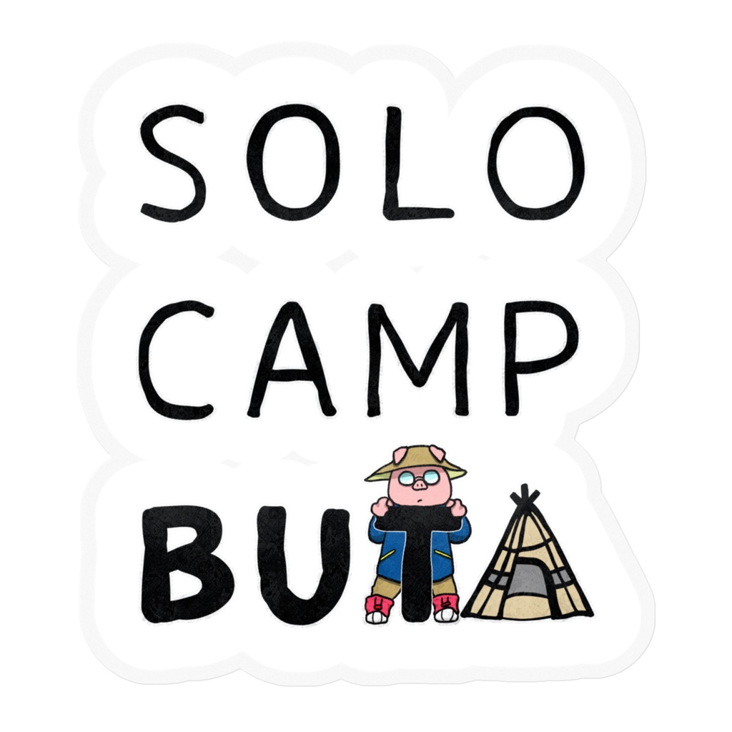 solocampBUTAステッカー