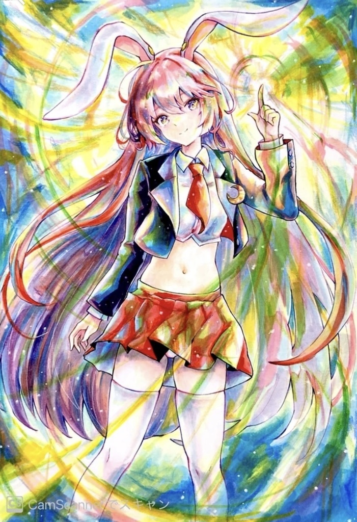 手描きイラスト　東方project 　鈴仙・優曇華院・イナバ　