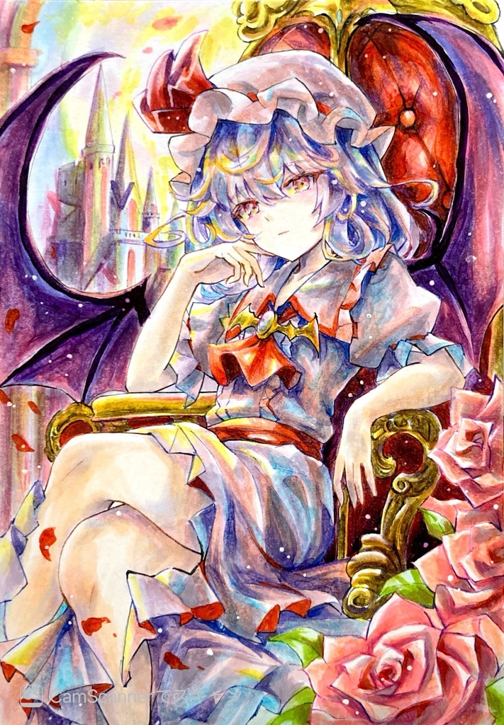 手描きイラスト　東方project レミリア・スカーレット