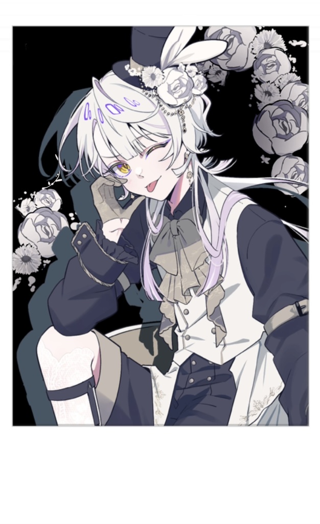 ランダムチェキ風カード_ふるかわはく。活動4周年記念