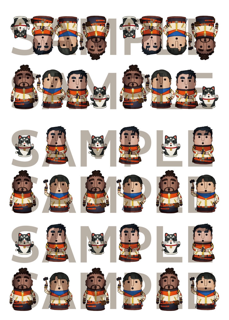 【フレークシール】埴輪な民兵団のフレークシール【きみのまちサンドロック】