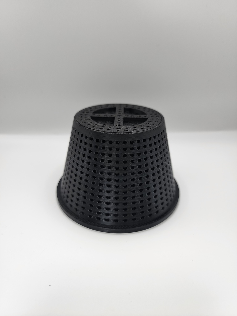 【3Dプリント用データ】極通気・麻の葉ミニ鉢(二重構造・底面分離ギミック付き)