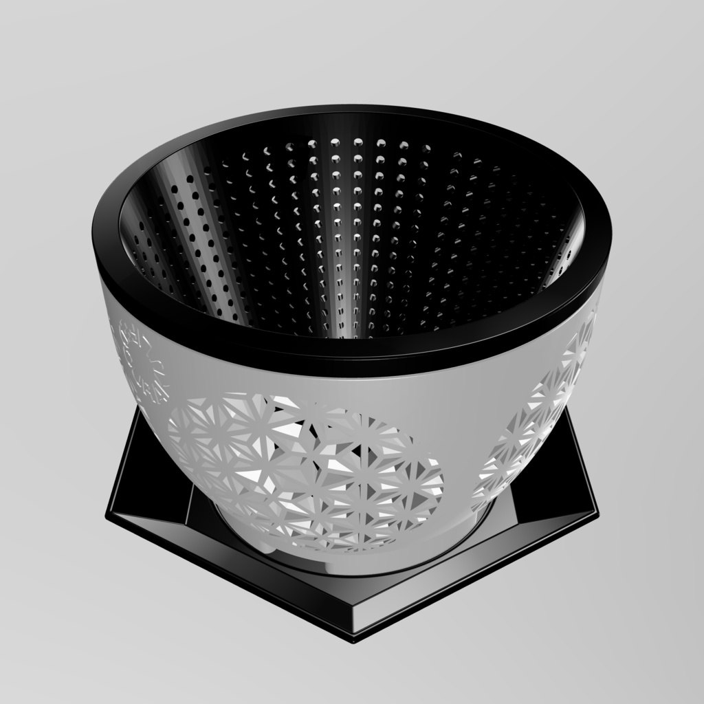 実物プリント品】極通気・麻の葉ミニ鉢(底面分離ギミック付き)/ アガベ・塊根植物用プラ鉢