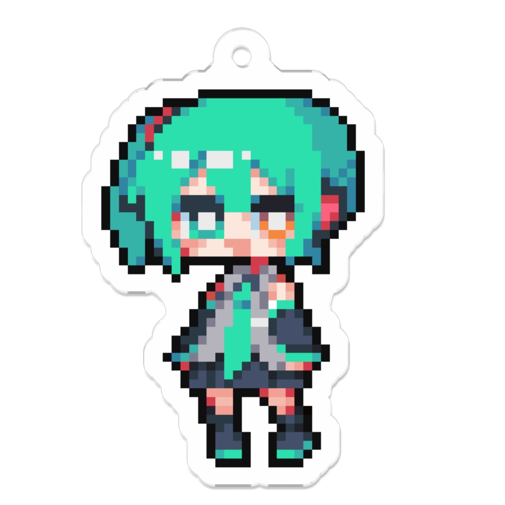 「0001」初音ミク(Diva-01)-ドットアクリルキーホルダー