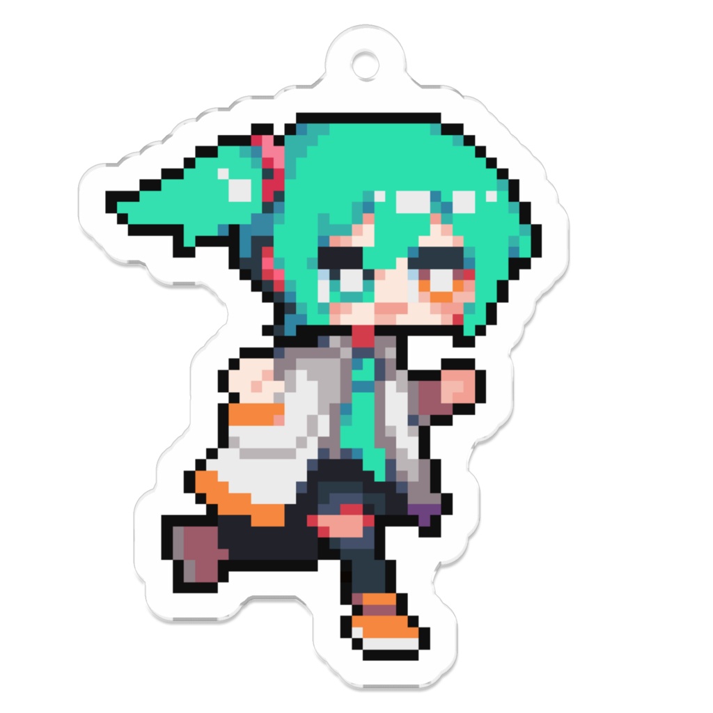 「0001」初音ミク（Diva-0001)-ドットアクリルキーホルダー