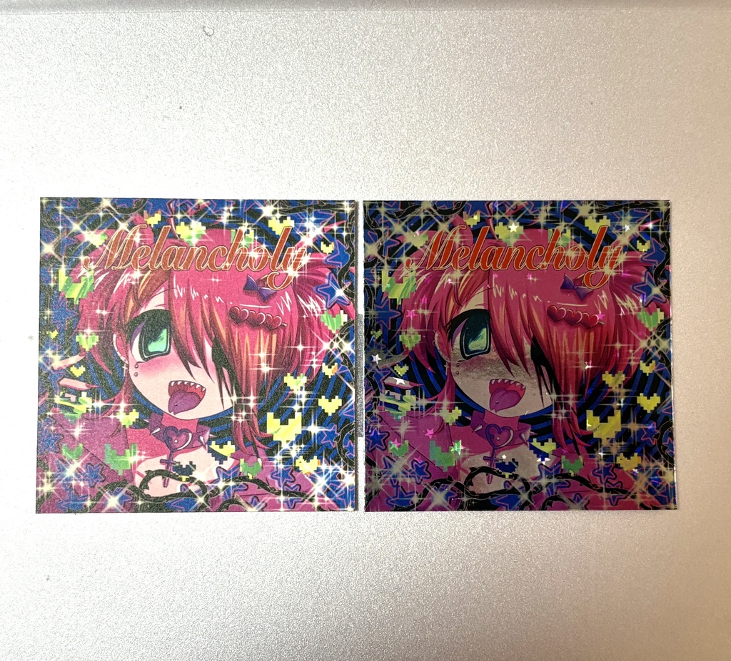 BlingeeCore風ステッカー(通常or銀箔ホログラム)6×6
