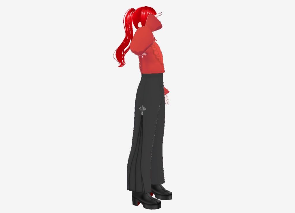 VRoid - Ruffle Shirt and Pleated Pants