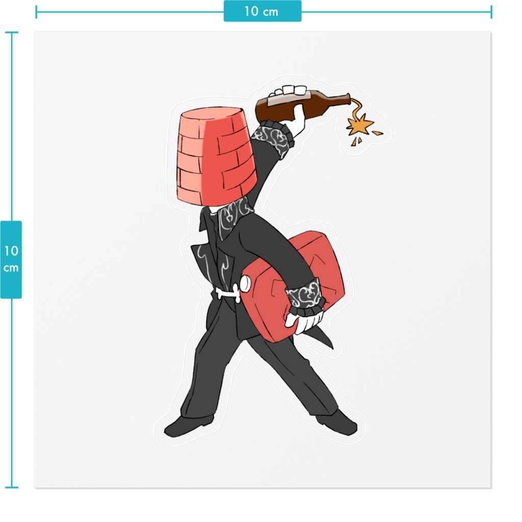 すごい夜のすごさ コラボ第一回ステッカー「レンガ塔男爵」