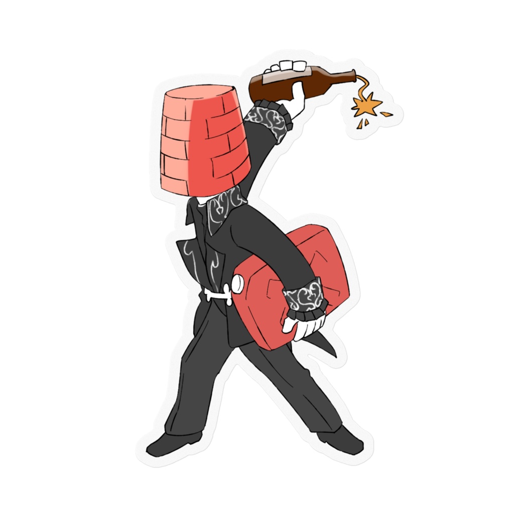 すごい夜のすごさ コラボ第一回ステッカー「レンガ塔男爵」