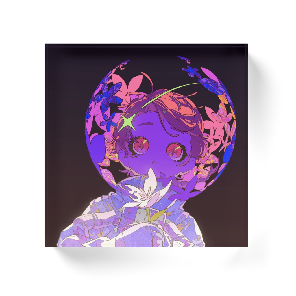 流れる命に、手向けの花を。 アクリルブロック