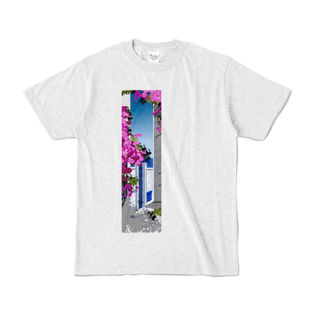 ドット絵Tシャツ　ブーゲンビリア
