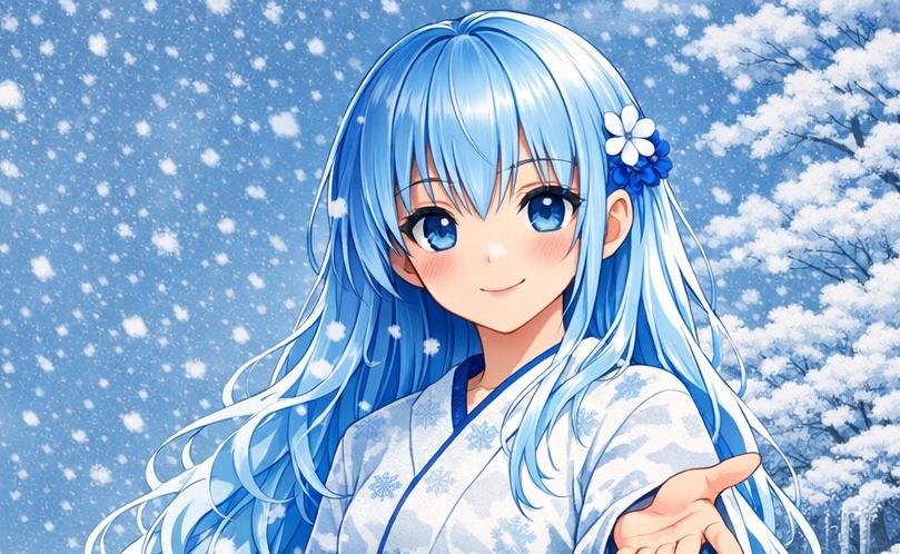 携帯電話用汎用、雪女、浴衣、大正ロマン、着物