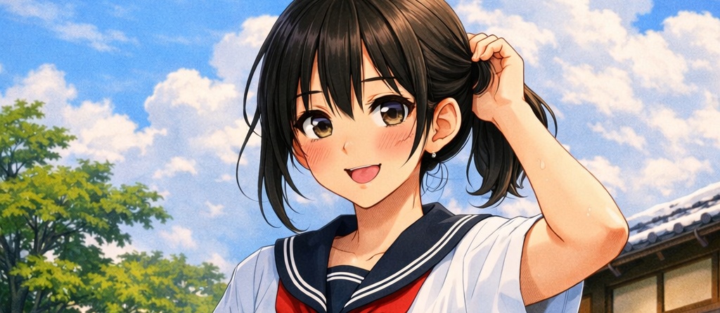 携帯壁紙汎用　セーラー服