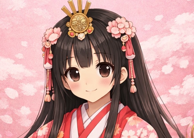 携帯壁紙汎用　法被、十二単、くノ一、炬燵、神社参拝