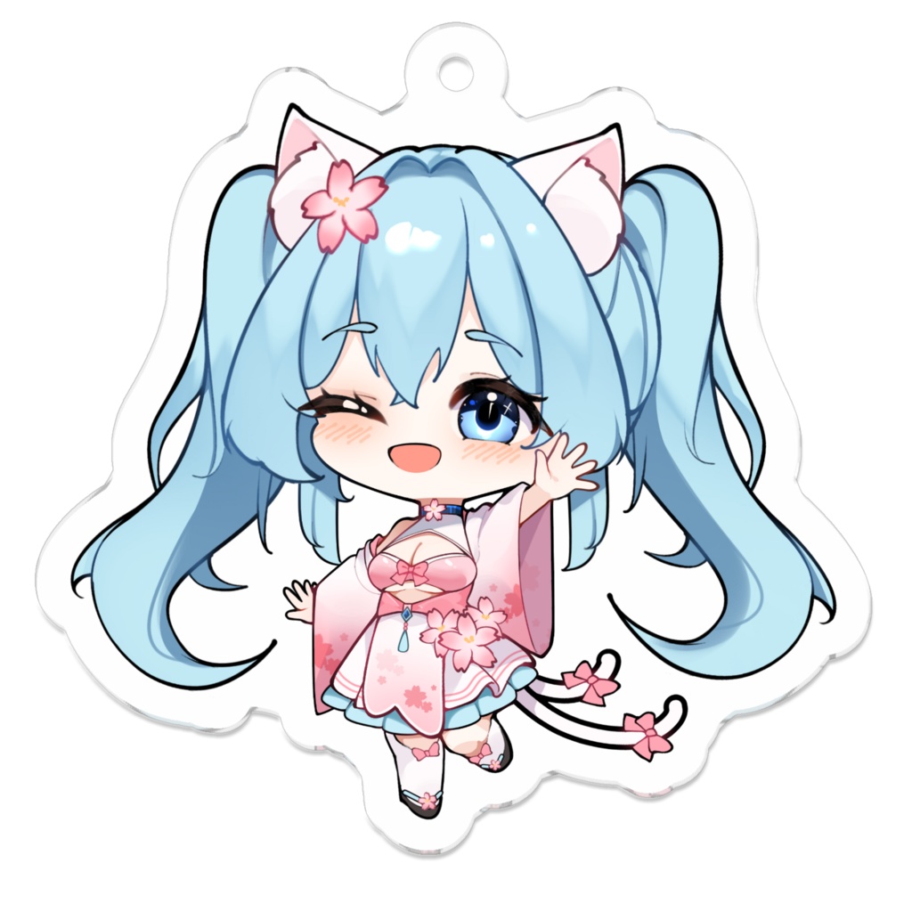 空猫アクリルキーホルダー