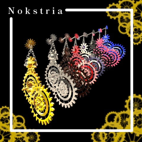 【触れれる揺れる回転アニメーション付き】トリニティギア・ピアス