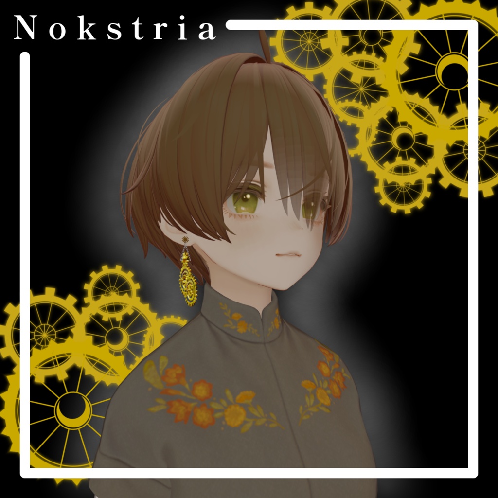 【触れれる揺れる回転アニメーション付き】トリニティギア・ピアス