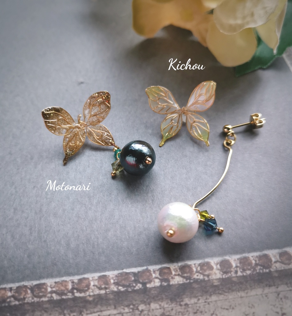 イケメン戦国イメージアクセサリー、彼色が瞬く耳飾り