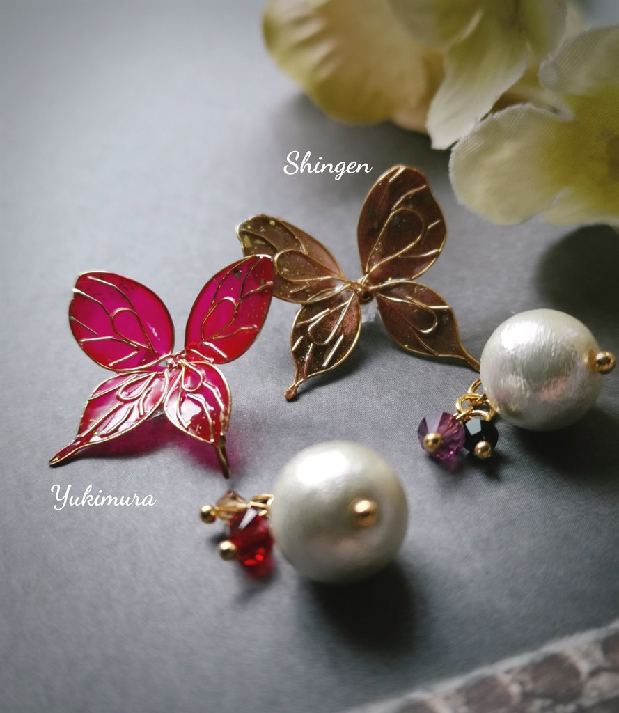 イケメン戦国イメージアクセサリー、彼色が瞬く耳飾り