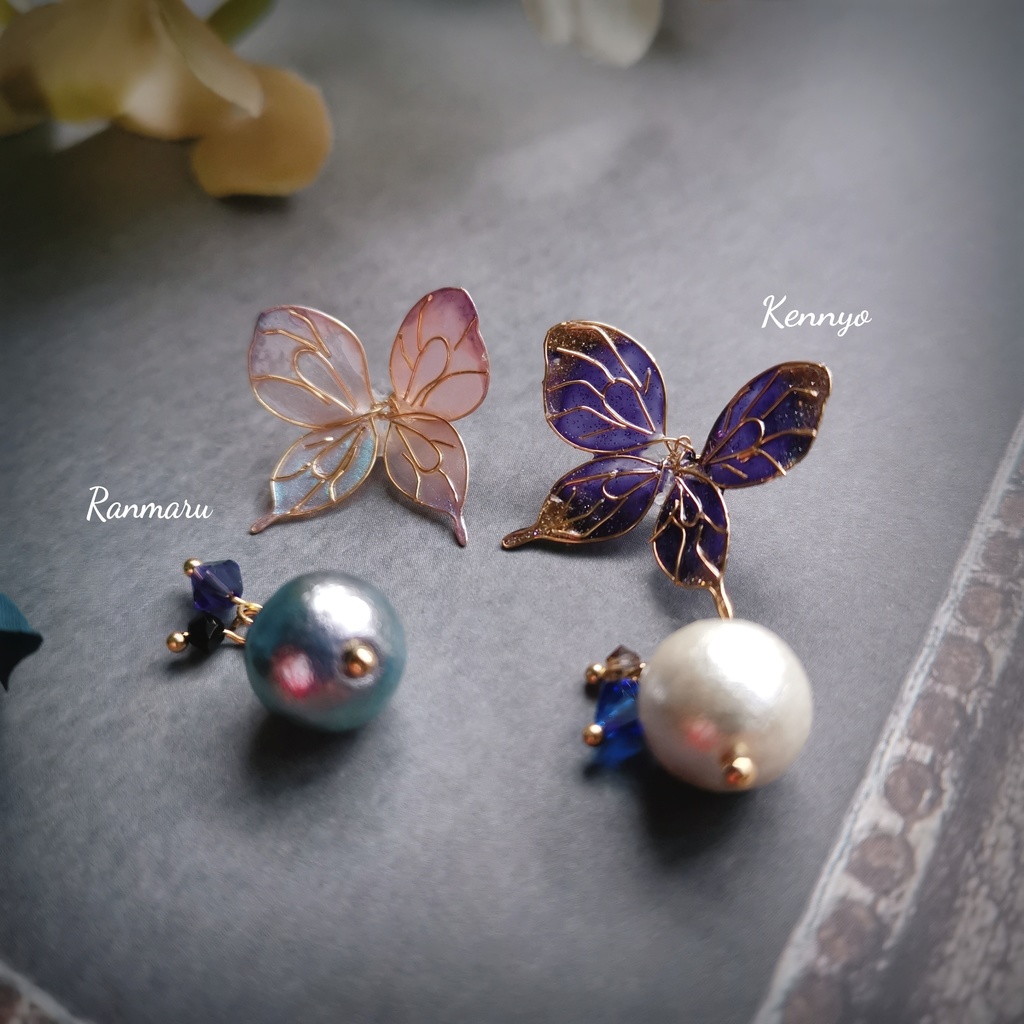 イケメン戦国イメージアクセサリー、彼色が瞬く耳飾り