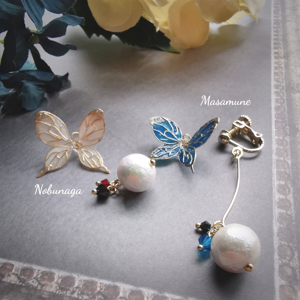 イケメン戦国イメージアクセサリー、彼色が瞬く耳飾り