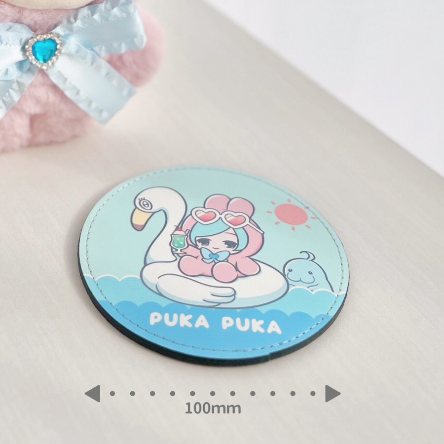 うさ合皮コースター