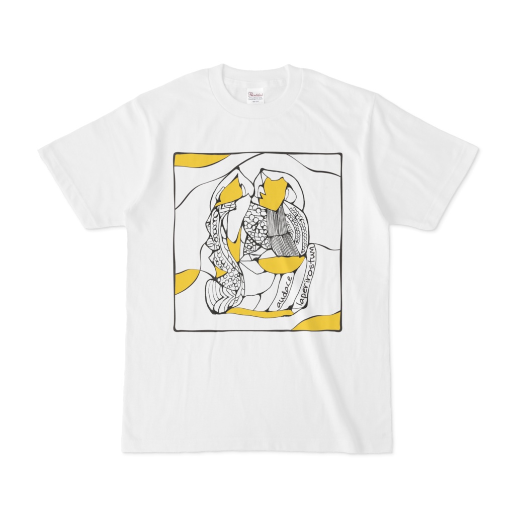【audace】3rdアルバム「laperirostum」ジャケ柄Tシャツ 白