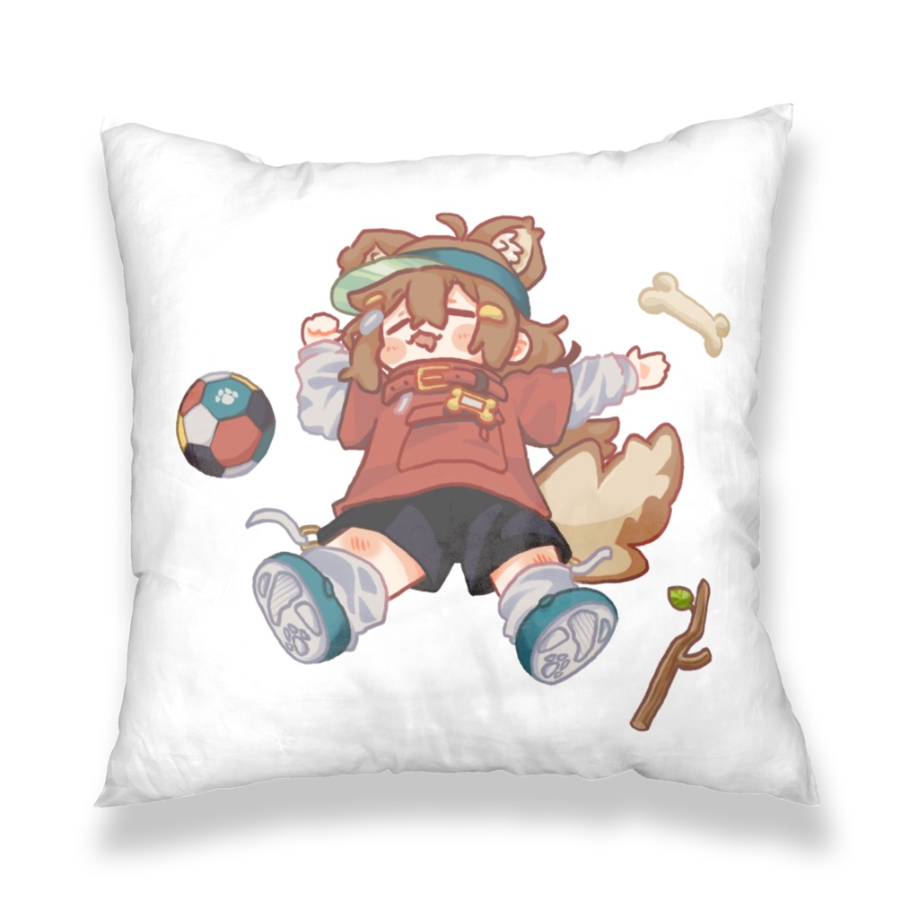 おやすみまめひなたクッションカバーWHT01