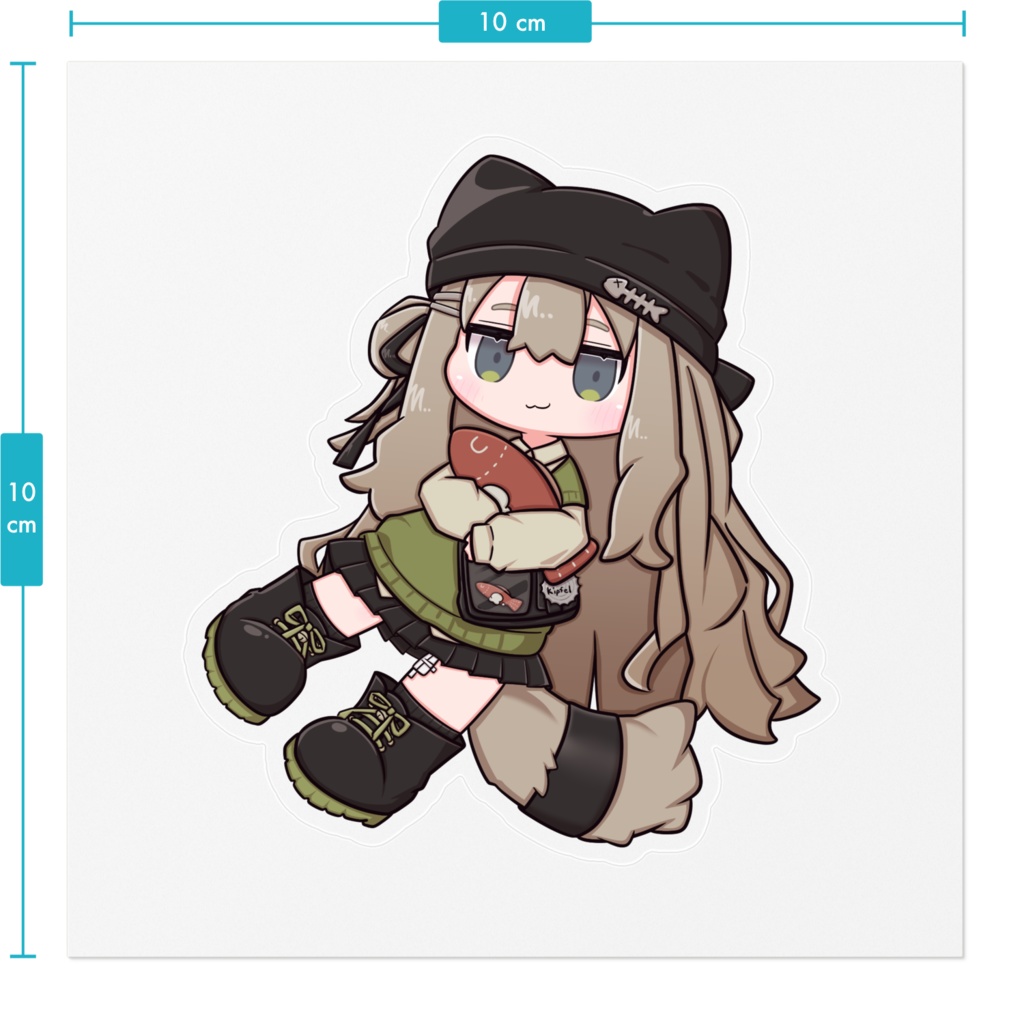にんまりキプフェル ぺたっとステッカーJ01