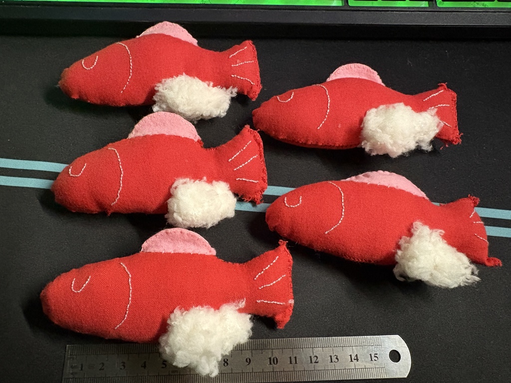 【限定５個】キプフェル　おさかなさん(仮)手作りぬい