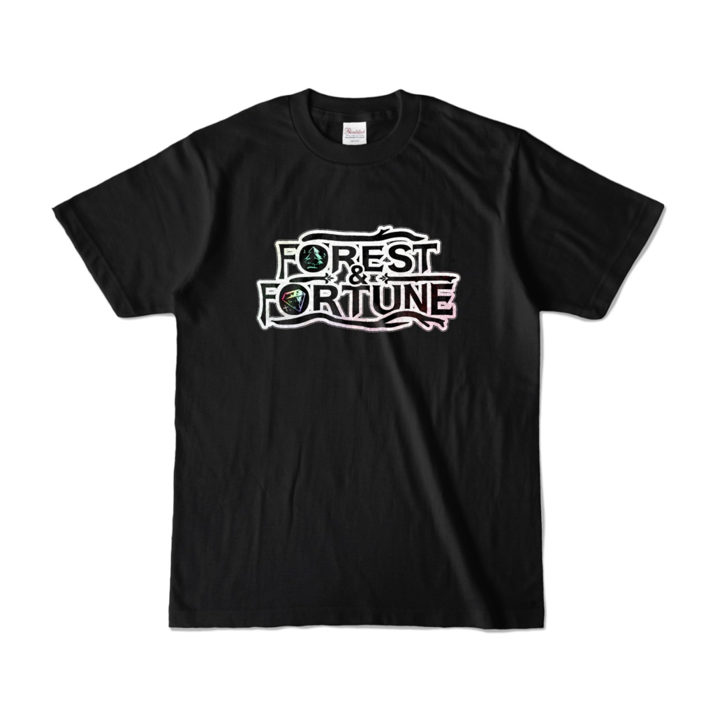 FOREST&FORTUNE 公式ロゴ カラーTシャツ ブラック
