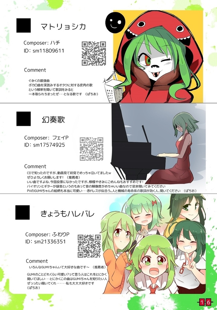 C96 Gumi Memories Gumiちゃんイラスト本 ぱちおのお店 Booth