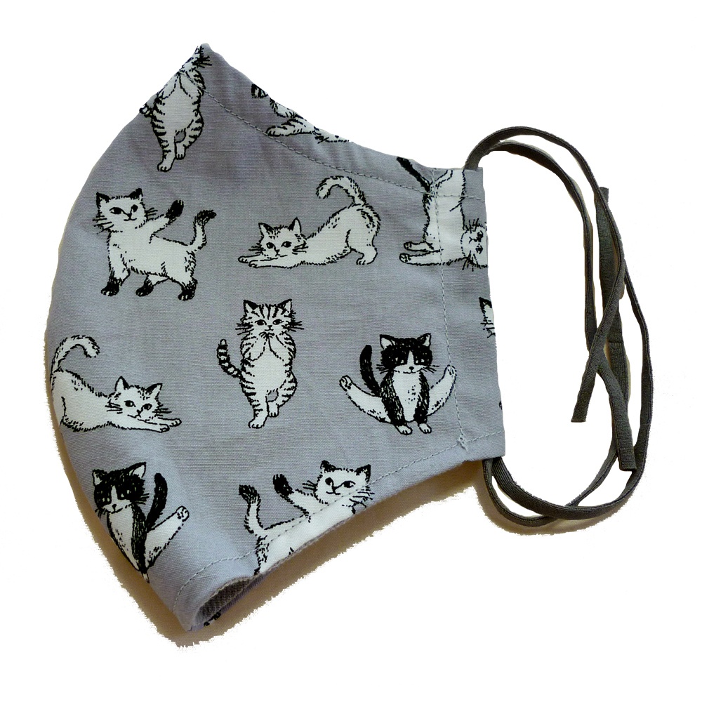 ねこ柄マスク