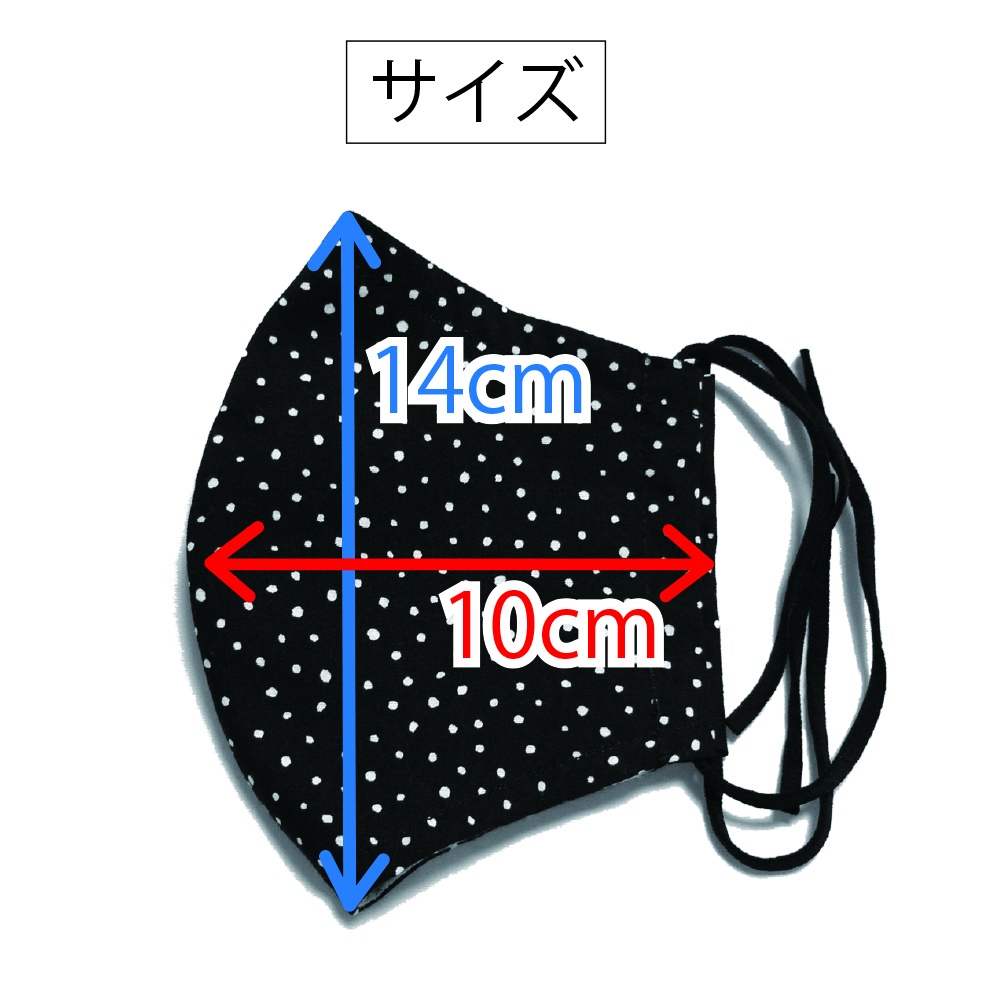 水玉マスク(紺・ランダムドット)