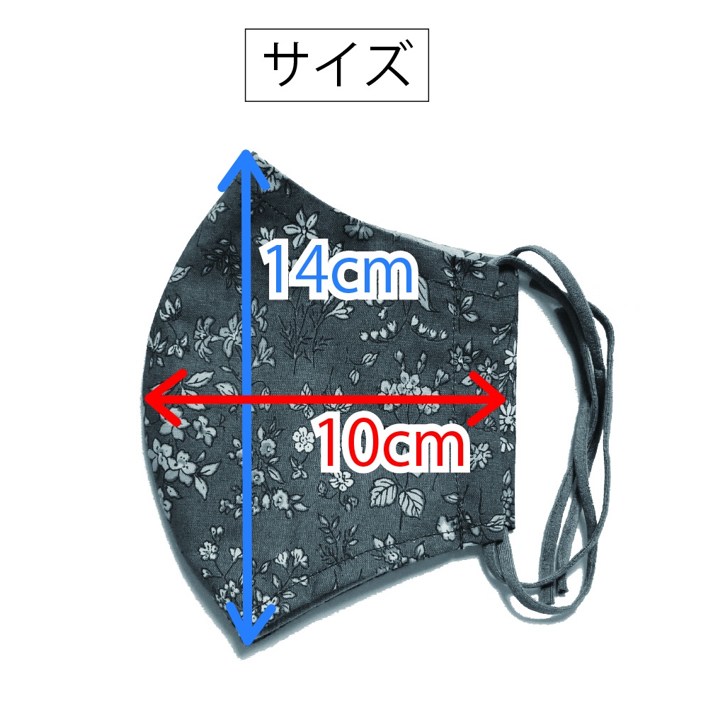 抗ウィルスマスク(緑・花柄)
