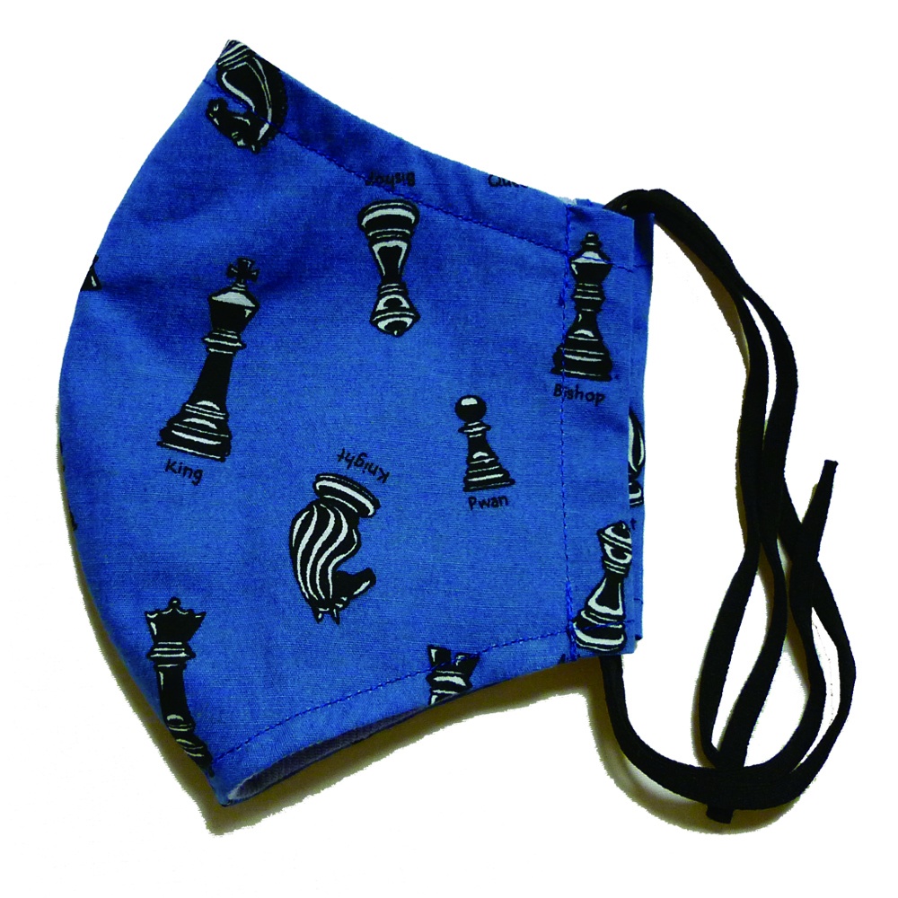 チェス柄マスク