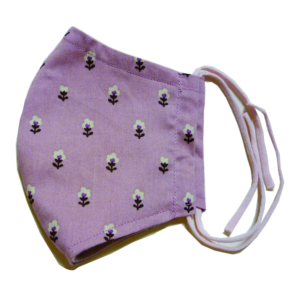 北欧柄マスク(ピンク・花)