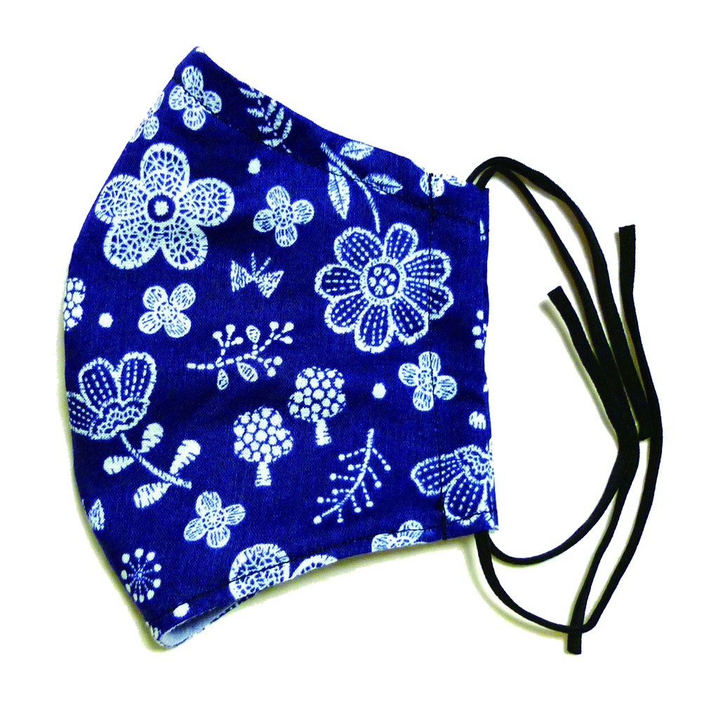 涼しい夏マスク ⑫北欧フラワー