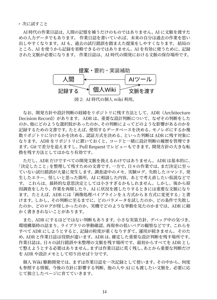 AI時代における個人wiki駆動開発のススメ Vo.1 〜基本編〜 (PDF版)