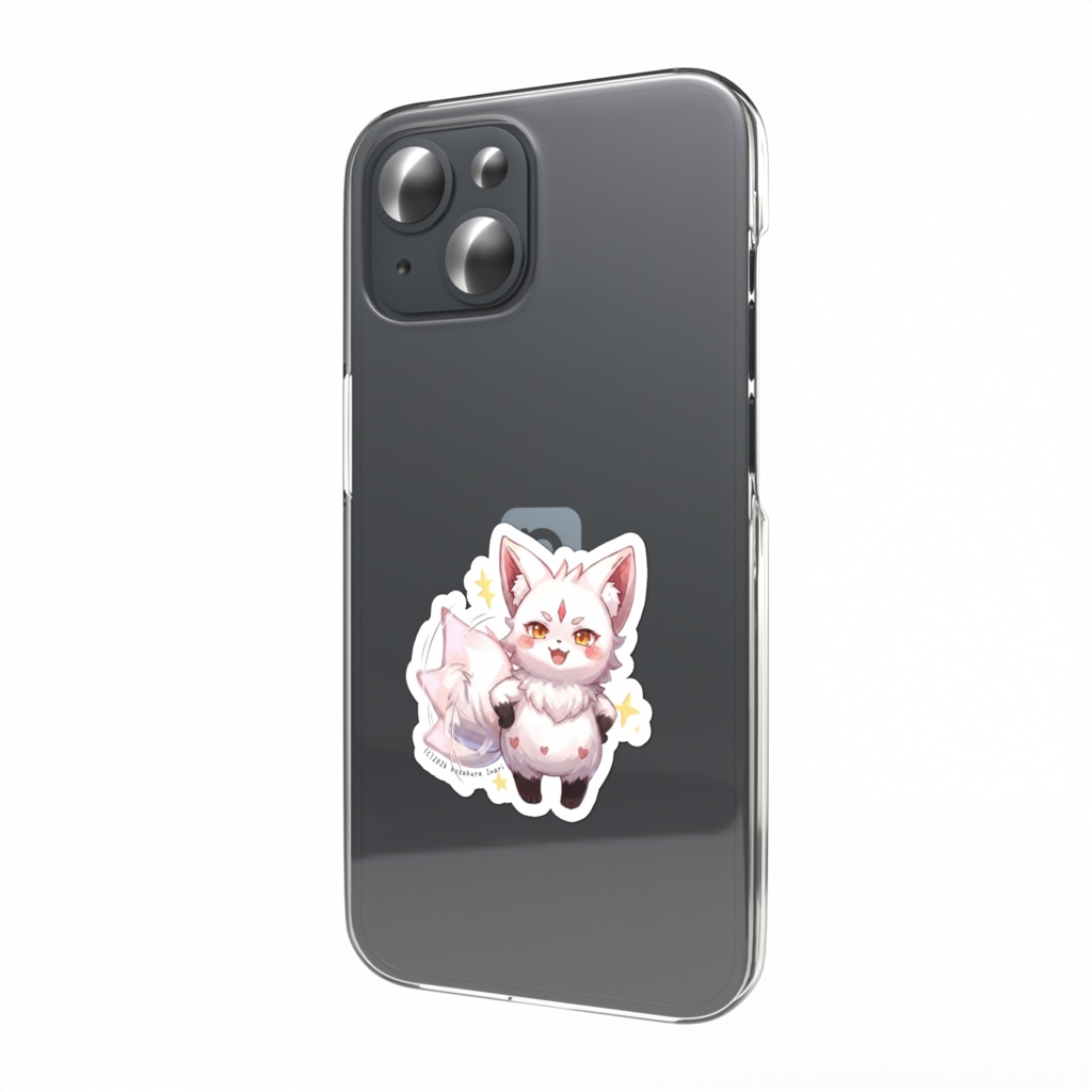 妖狐の子・白珠(しらたま)　スマホステッカー　タイプA