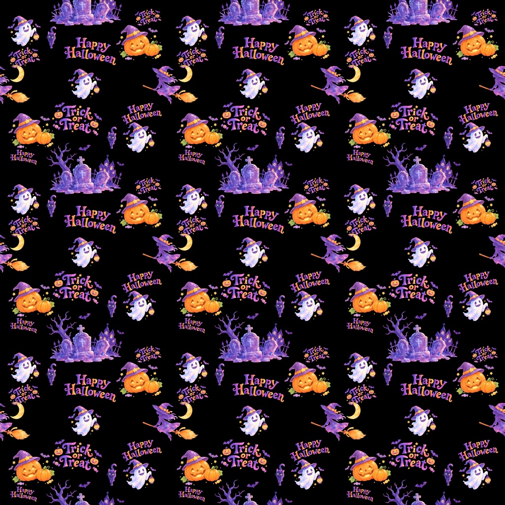 Kawaii Halloween Digital Paper|可愛くてポップなハロウィン デジタルペーパー