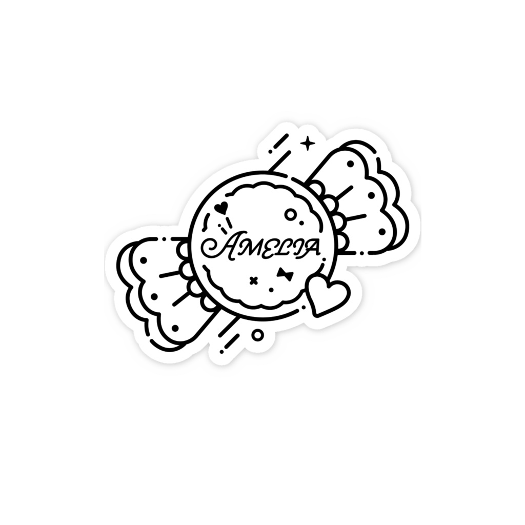 常設┊シンボルステッカー Black ver