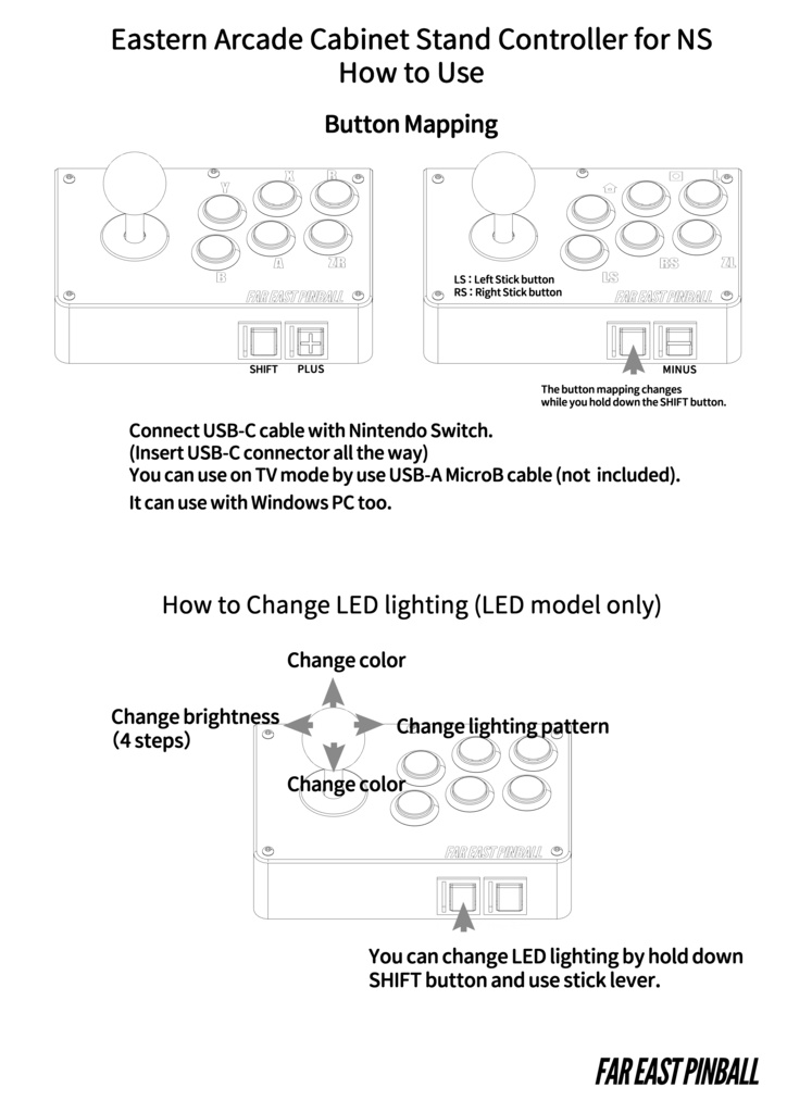 Eastern スタンド一体型アーケードスティック for NS