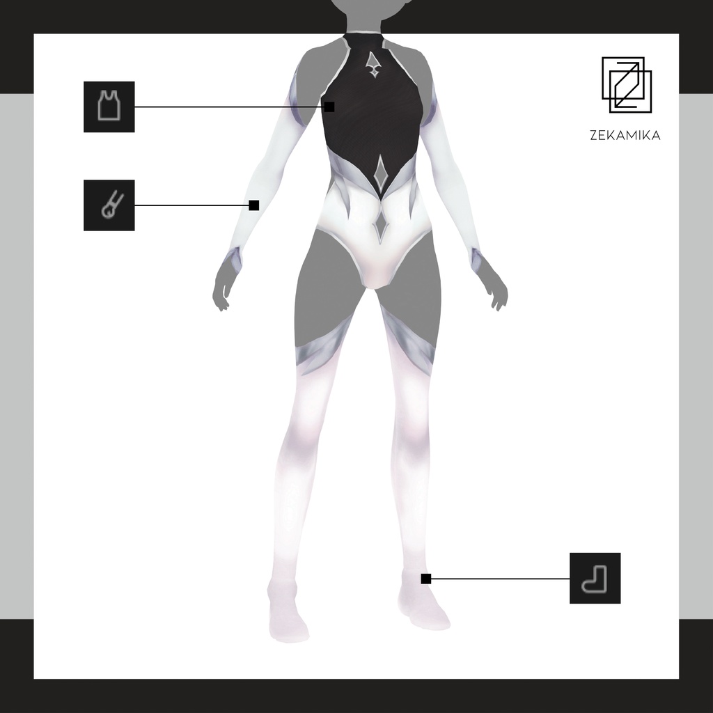 Vroid studio(正式版)用 | 服テクスチャセット『mtl - cloth』