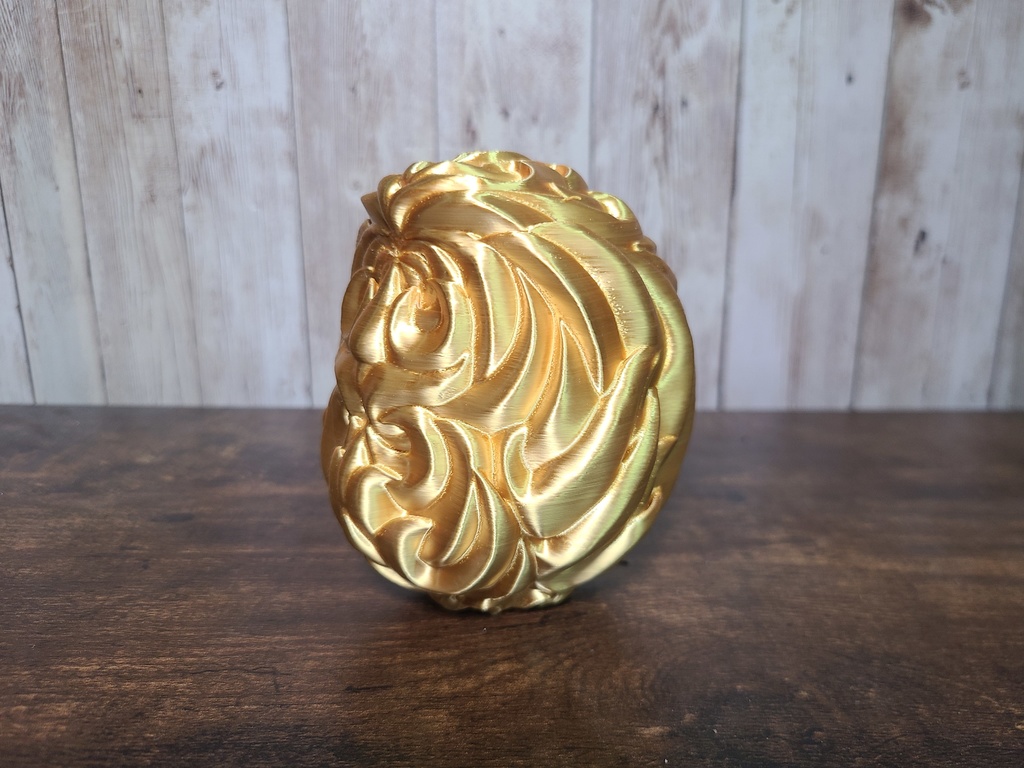 達磨-金- (Mad Mini Daruma)高さ10cm【インテリア クールな置物 3Dプリンター オブジェ】