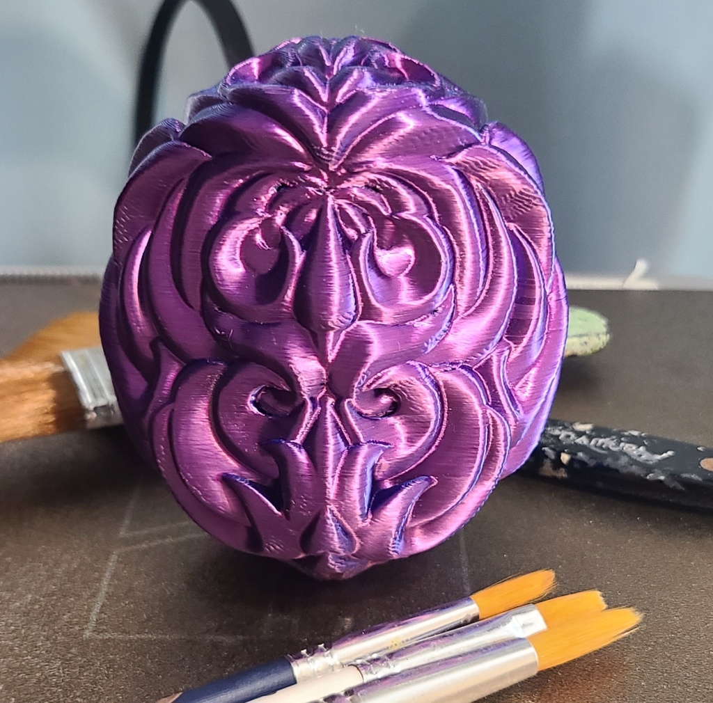 達磨-紫×ブルー- （Mad Mini Daruma）高さ10cm【インテリア　クールな置物　３Dプリンター　オブジェ】