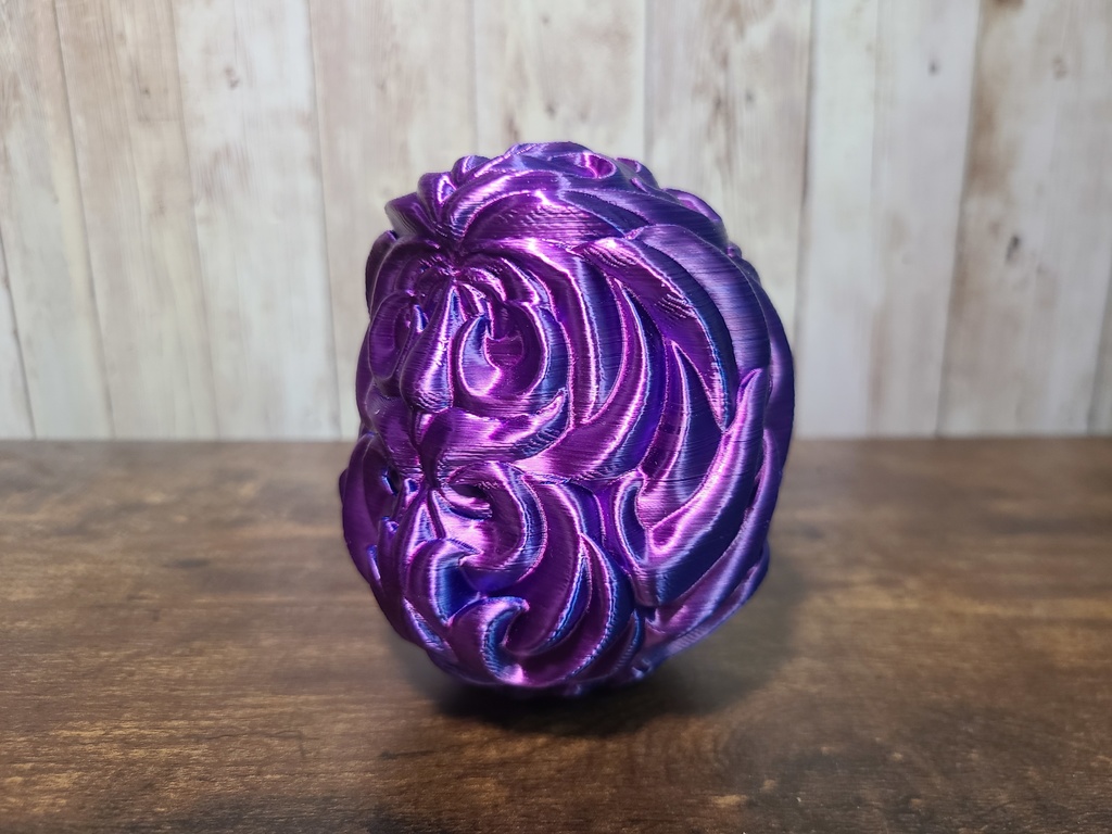 達磨-紫×ブルー- (Mad Mini Daruma)高さ10cm【インテリア クールな置物 3Dプリンター オブジェ】